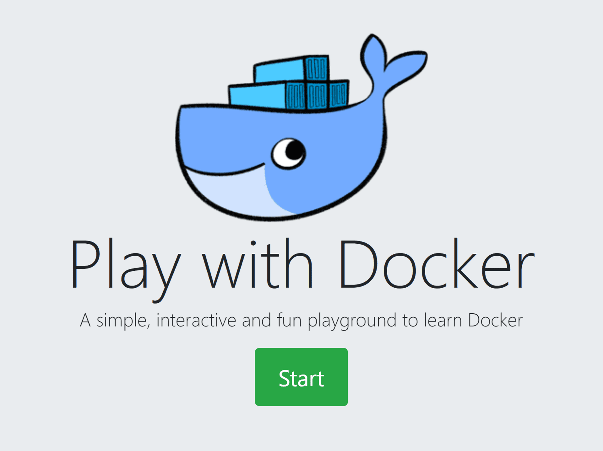 Play with Docker Start Page